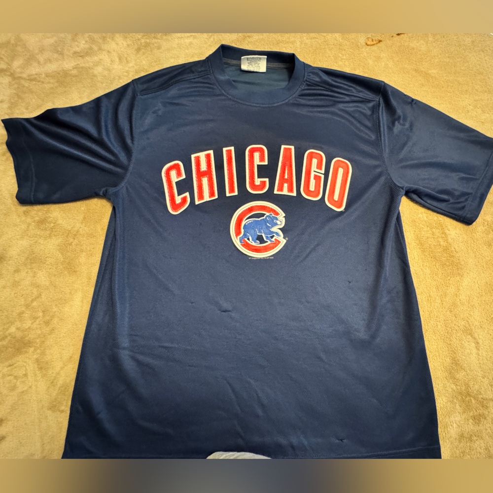 Lee Sport Dark Blue Chicago Cubs Top sz Large